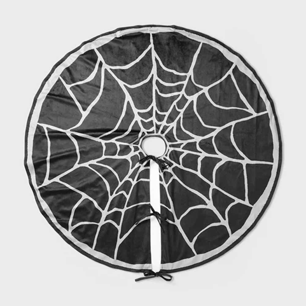 Killstar - Web Jupe de sapin de Noël - Noir/Blanc